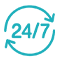 دعم فني متواصل 24/7